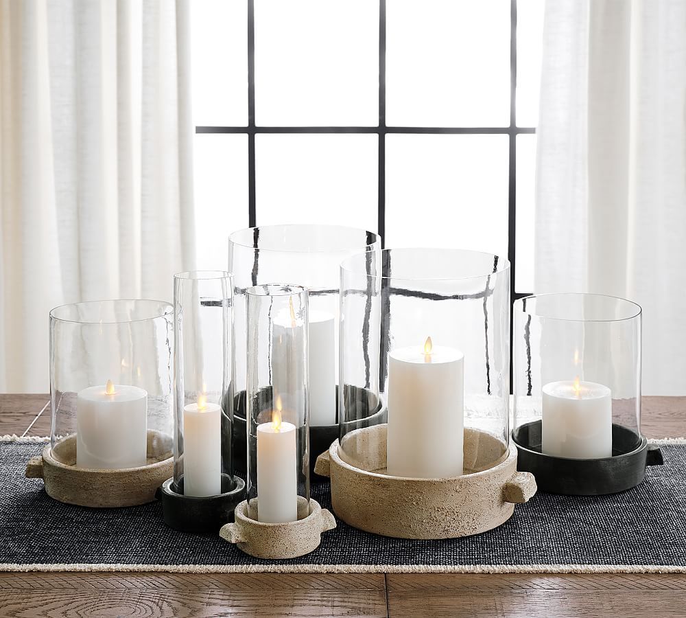 Artisan Handcrafted Ceramic Hurricane Candleholder | Pottery Barn (US)