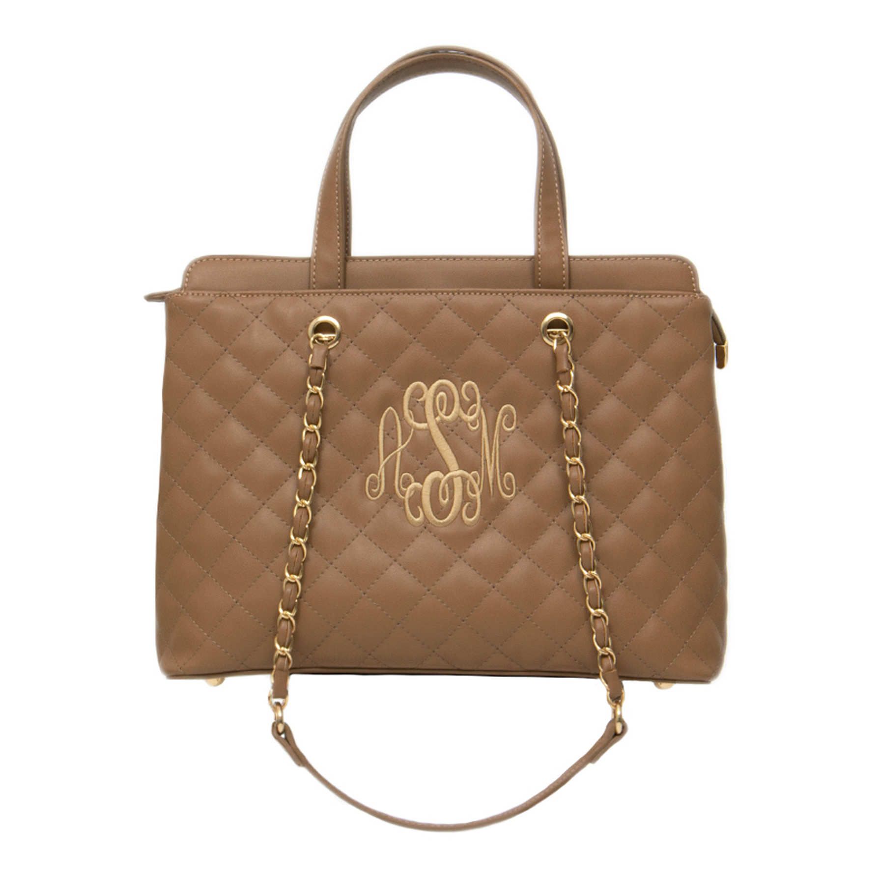 Monogrammed Quilted Chain Handbag | Marleylilly