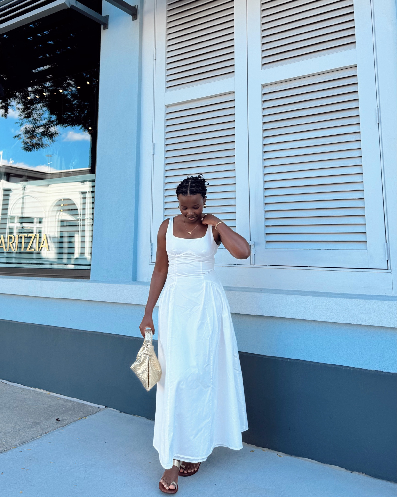 elegant white dress - got this in a small.
the bust area is a-bit tight but I realized a medium would have been loose fitting.
Wearing it with good shape wear makes all the difference! I love this particular one from shaperx.

#LTKStyleTip #LTKFindsUnder50 #LTKItBag