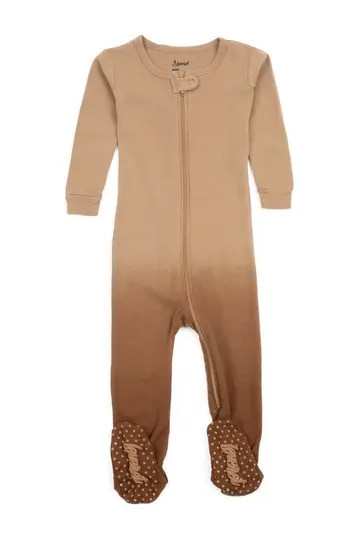 Beige Dip Dye Footed Pajamas | Nordstrom Rack