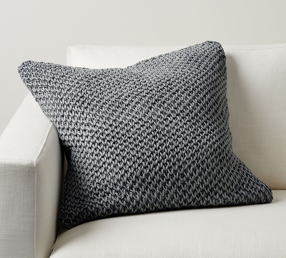 Stonewashed Handknit Throw Pillow | Pottery Barn (US)