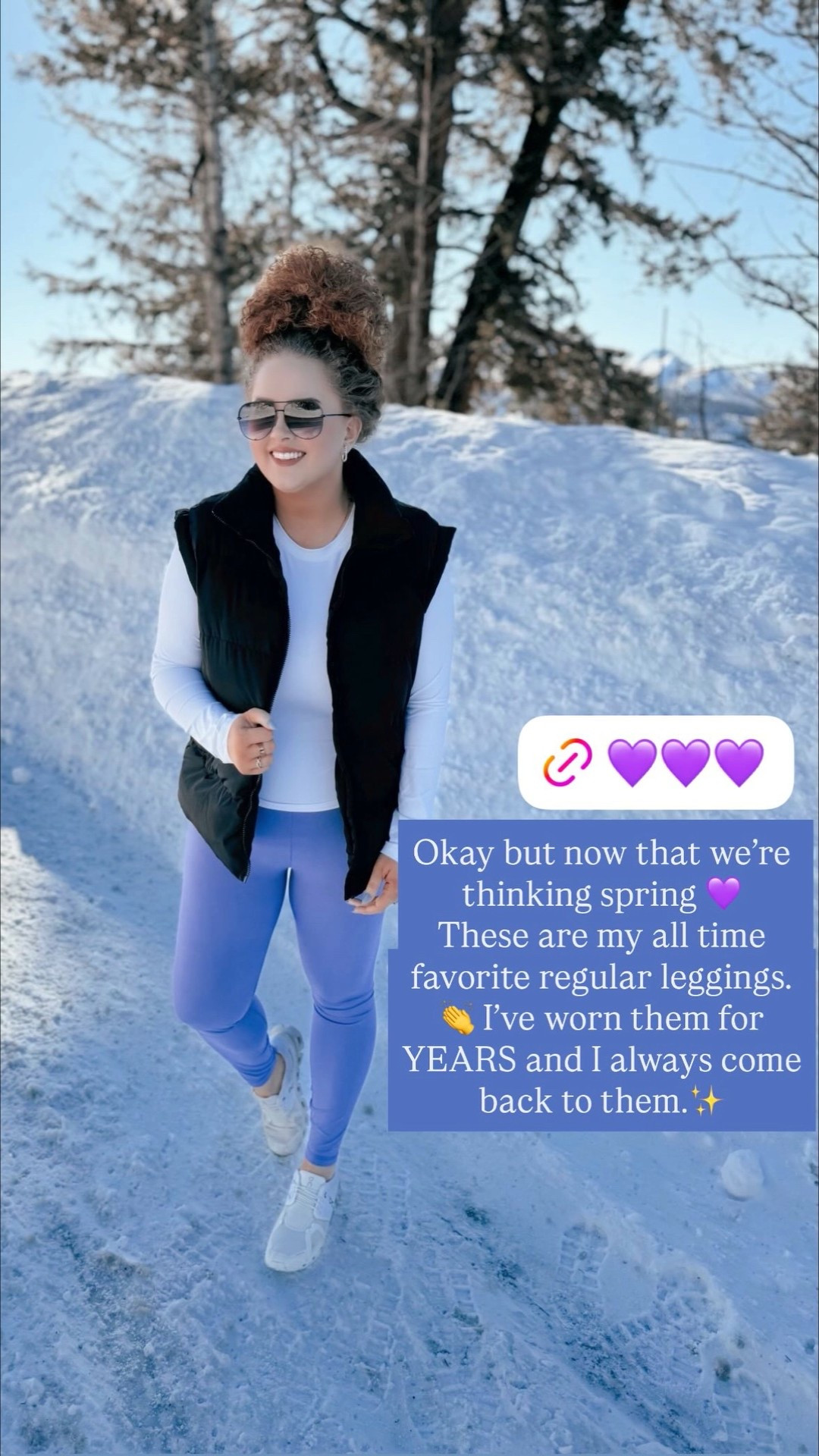 Okay but now that we’re thinking spring 💜These are my all time favorite regular leggings. 👏 I’ve worn them for YEARS and I always come back to them.✨ purple leggings | spring outfit inspo | spring athleisure | pastel activewear | everyday leggings | high waisted leggings | flattering fit | gym to street style | casual spring outfit | colorful basics | soft girl spring | workout outfit inspo | athleisure aesthetic | transitional outfit | spring wardrobe staples | everyday mom style | comfy but cute | staple leggings | lounge outfit inspo | travel day outfit | spring layering | affordable activewear | amazon fashion | amazon activewear | long time favorite | repurchase worthy


#LTKdayinmylife #LTKootd #LTKgrwm