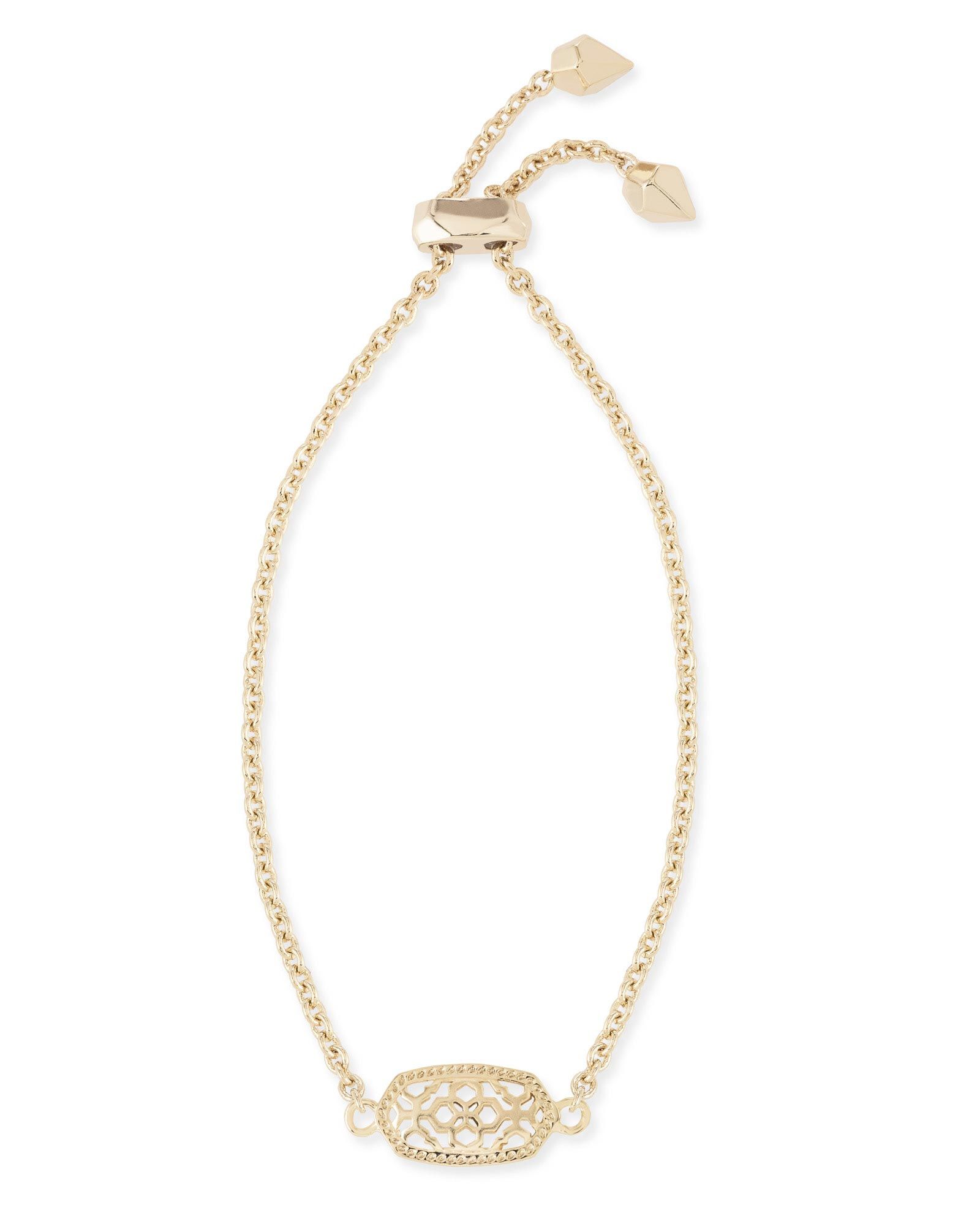 Elaina Gold Adjustable Chain Bracelet in Gold Filigree | Kendra Scott