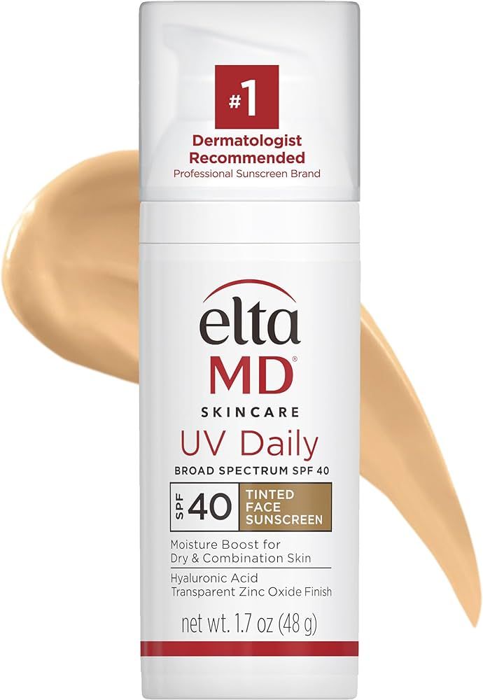 EltaMD UV Daily SPF 40 Tinted Face Sunscreen Moisturizer, Lightweight Tinted Sunscreen for Face, ... | Amazon (US)