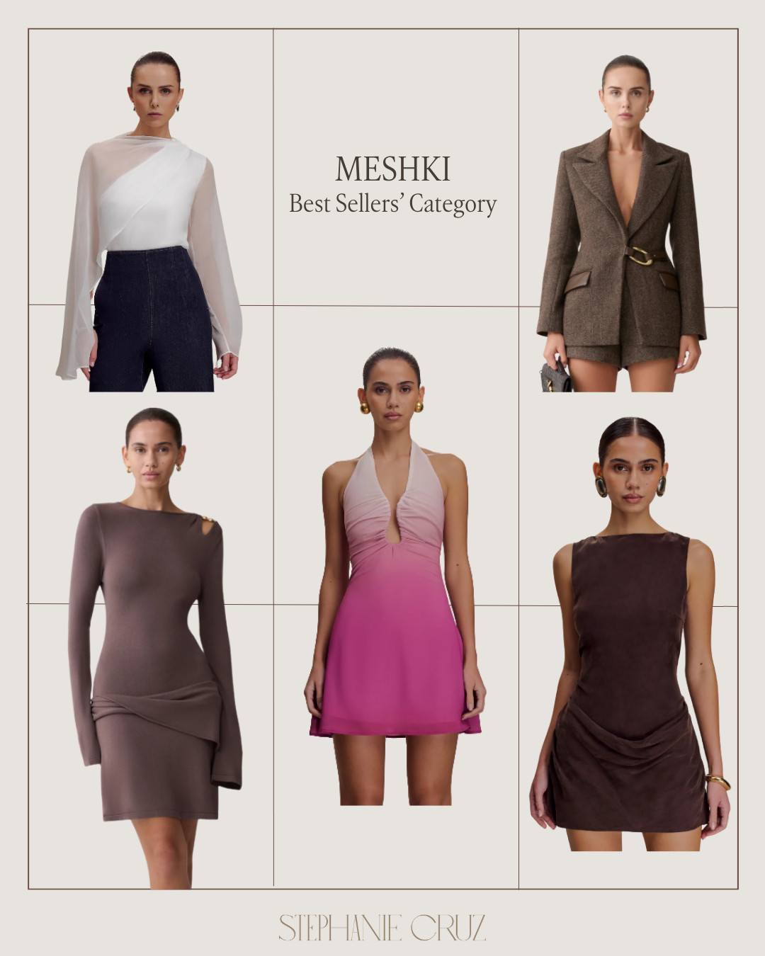 MESHKI best sellers, for a statement wardrobe 🤎

#Meshki #BestSellers #ChicStyle #LTKStyle 

 #LTKootd