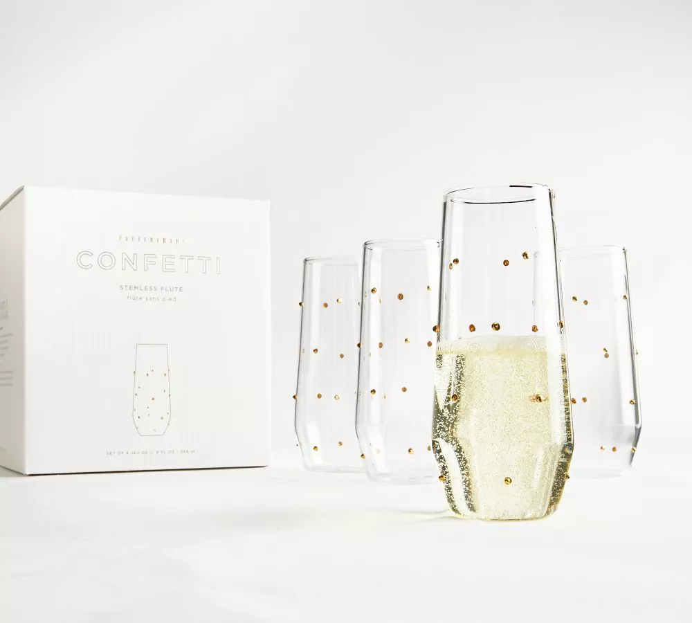 Confetti Celebration Flutes - Set of 4