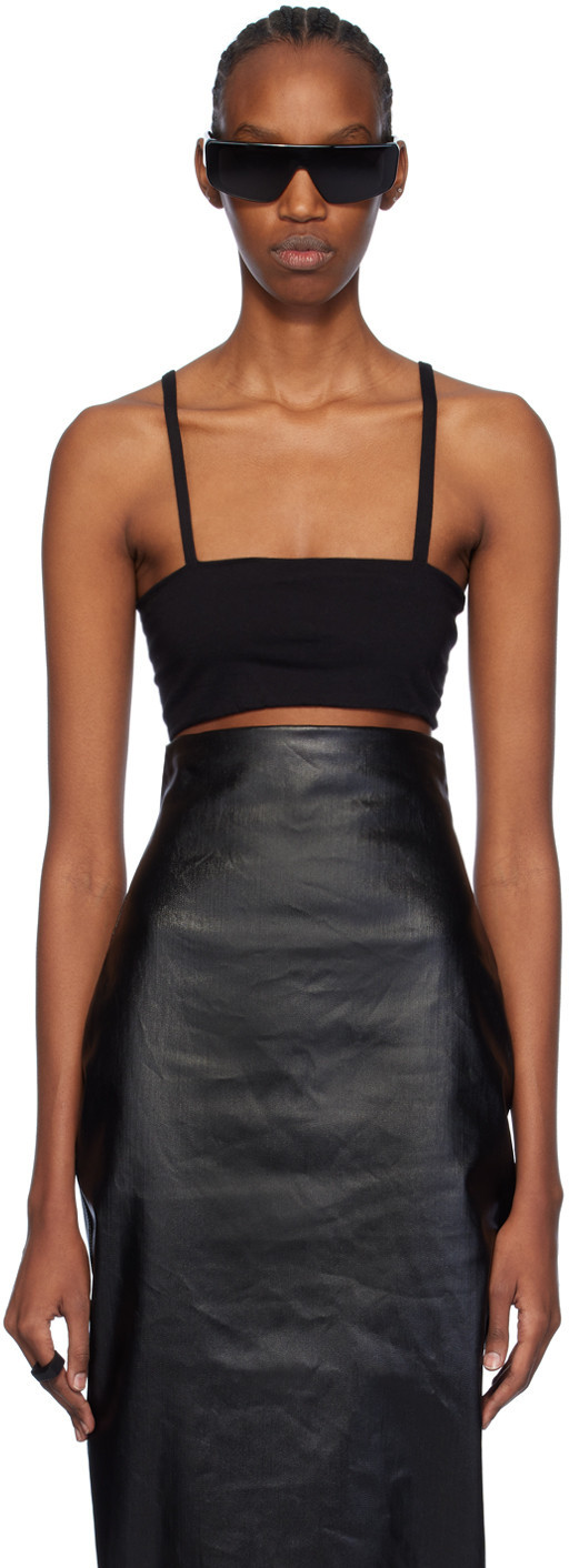 Rick Owens Black Bandeau Tank Top | SSENSE