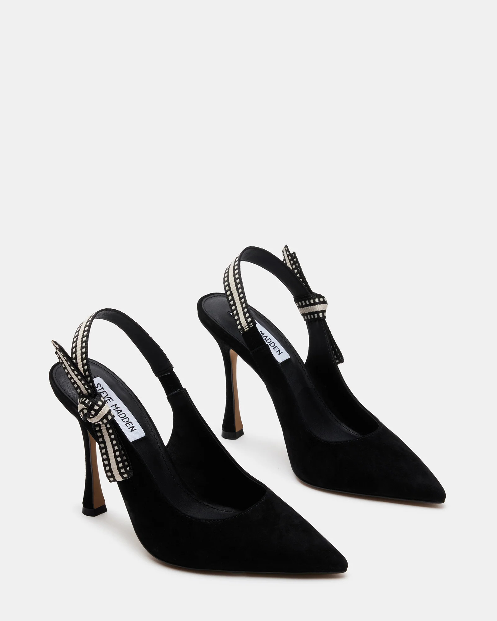 BRI Black Suede Slingback Pump Women's Heel | Steve Madden (US)