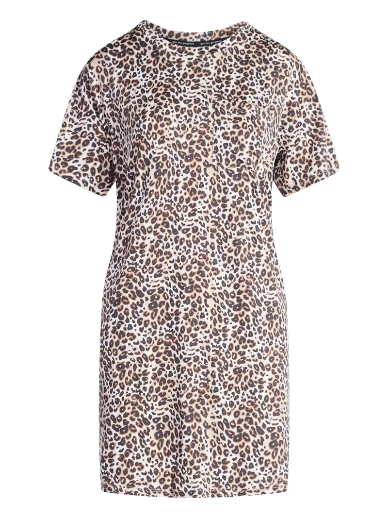 Joyspun Women\u2019s Dreamy Soft Collection Short Sleeve Sleep Shirt, Sizes S/M to 2X/3X | Walmart (US)