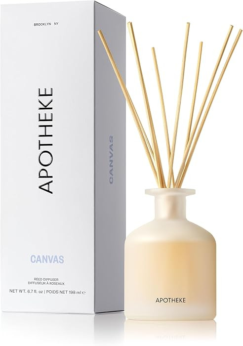 Apotheke Luxury Scented Reed Diffuser for Home, Canvas - 6.7 Fl Oz Essential Oil Aromatherapy - 1... | Amazon (US)