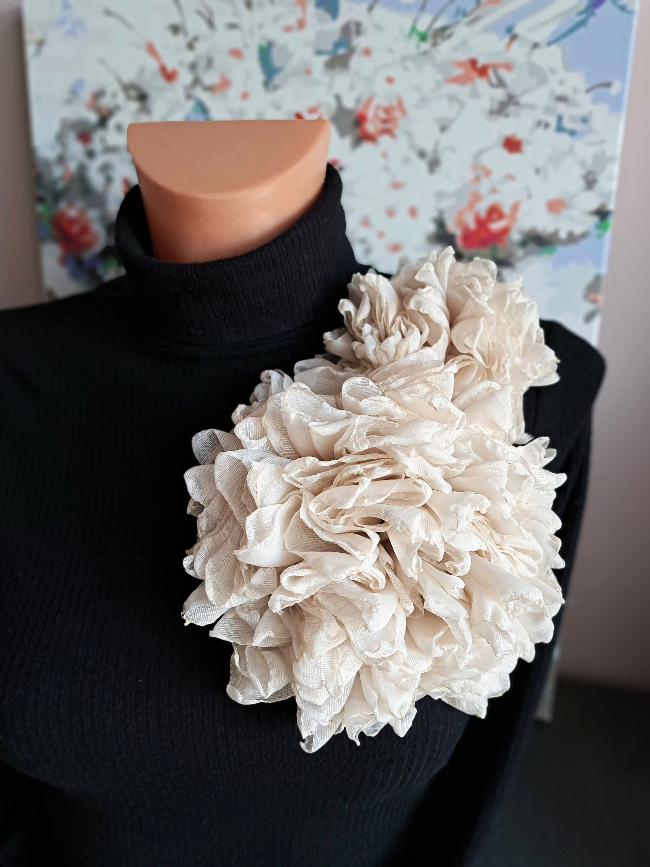 Ivory Flower Brooch, Elegant Party Accessory | Etsy (Global)