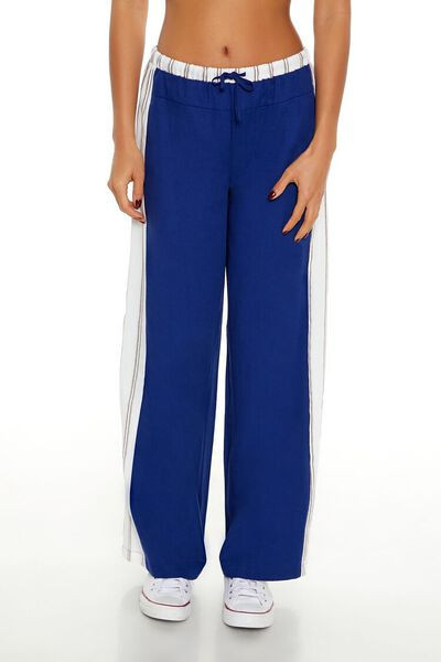 Striped Drawstring Wide-Leg Pants | Forever 21