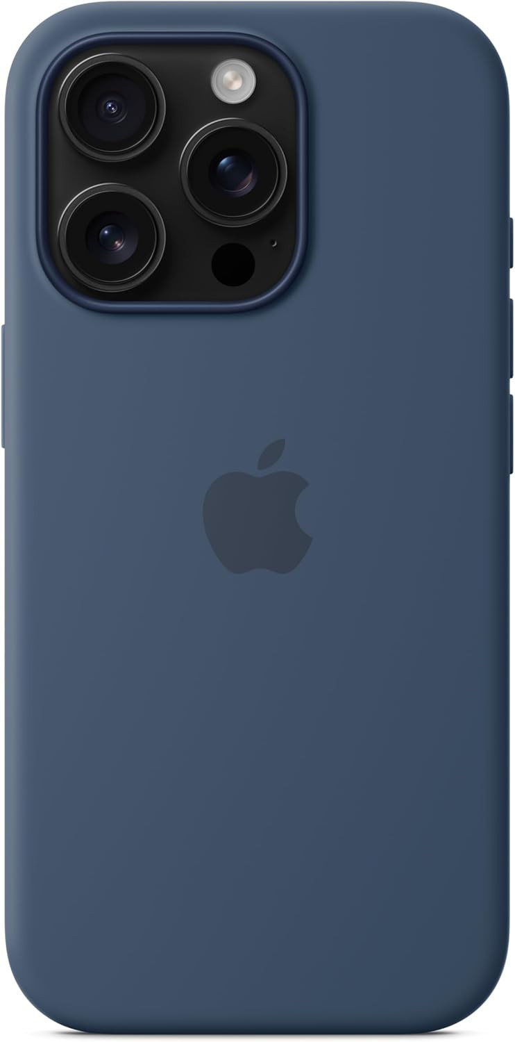 Apple iPhone 16 Pro Silicone Case with MagSafe and Camera Control - Denim ​​​​​​​ | Amazon (US)