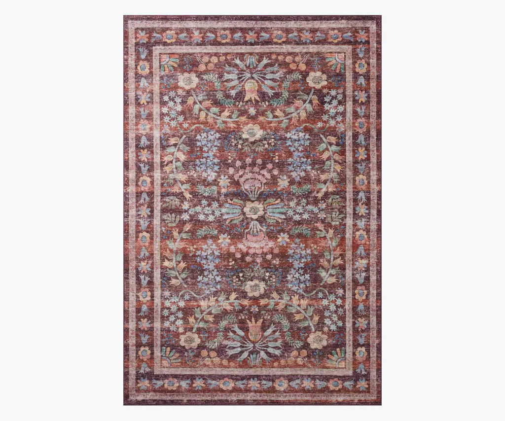 Maison Frances Power Loomed Rug - Burgundy | Rifle Paper Co.