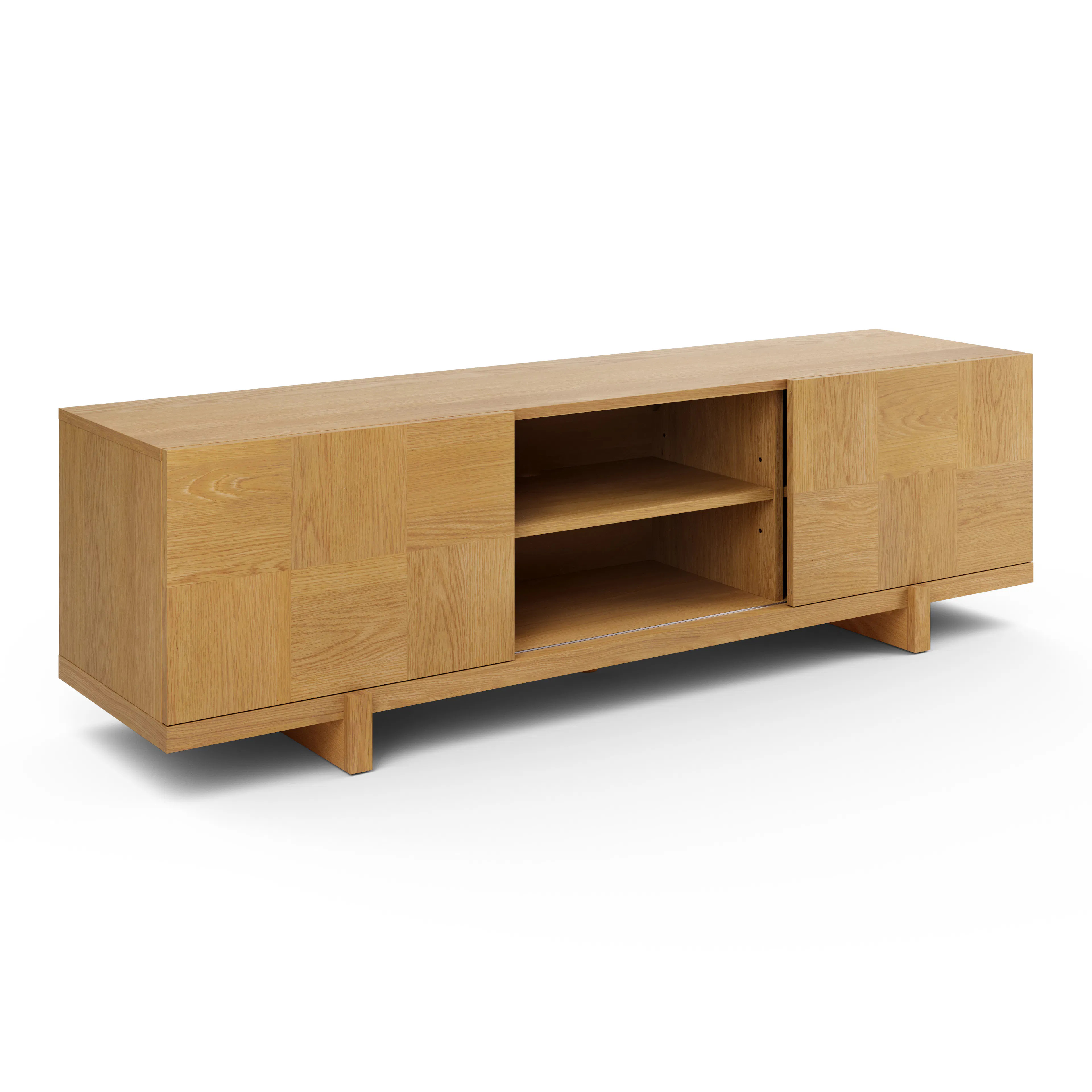 Ayra 70" Media Unit - Natural Oak | Article