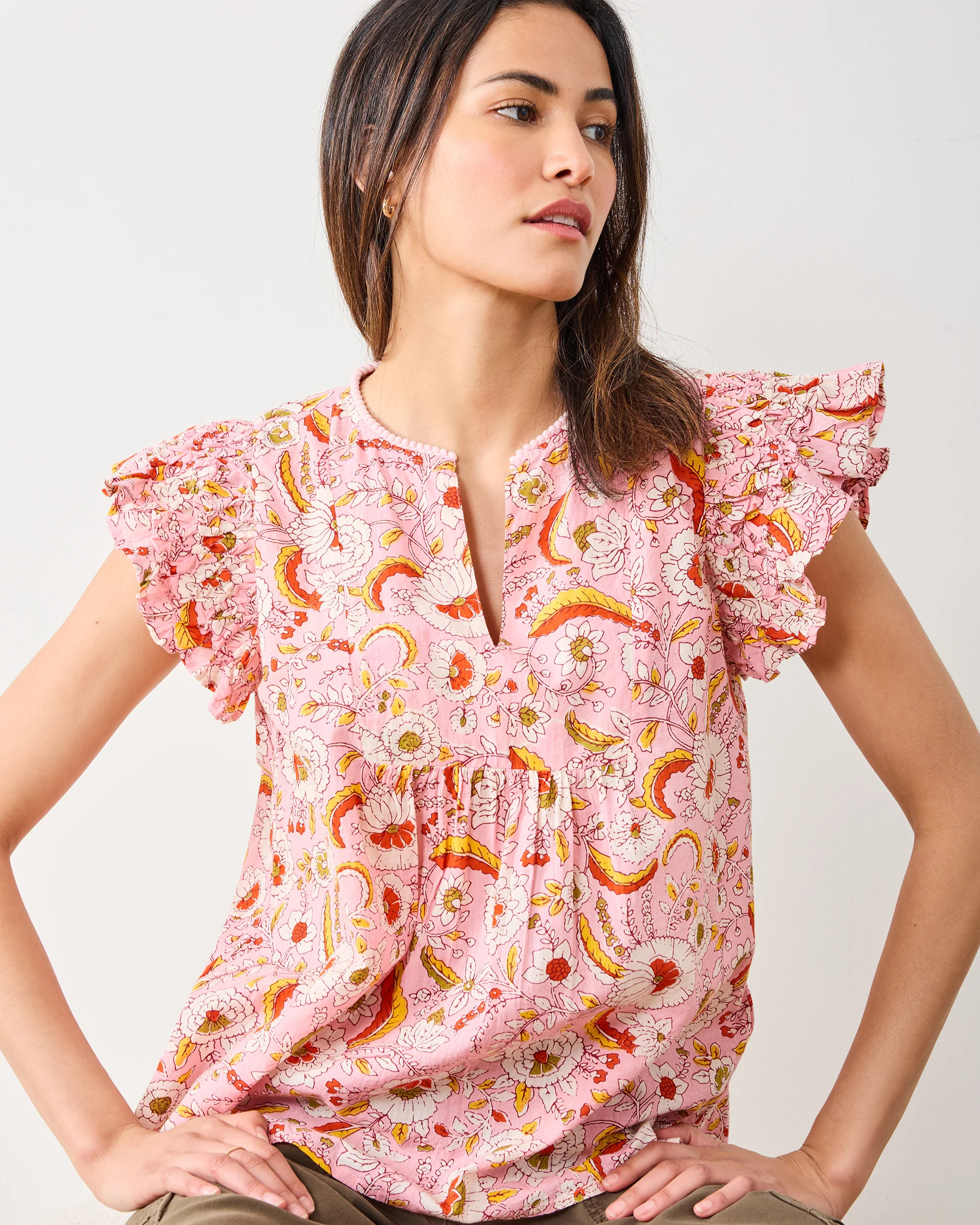 India Bloom - Royal Blouse - Soft Rose | Printfresh