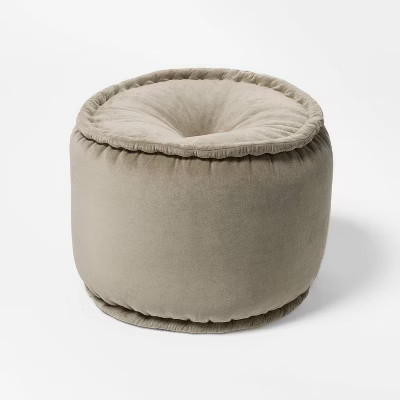 Cotton Velvet Pouf Tan -Threshold™ designed with Studio McGee | Target