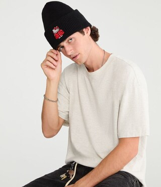 Hello Kitty | Aero Puffer Jacket Ribbed Beanie | Aeropostale