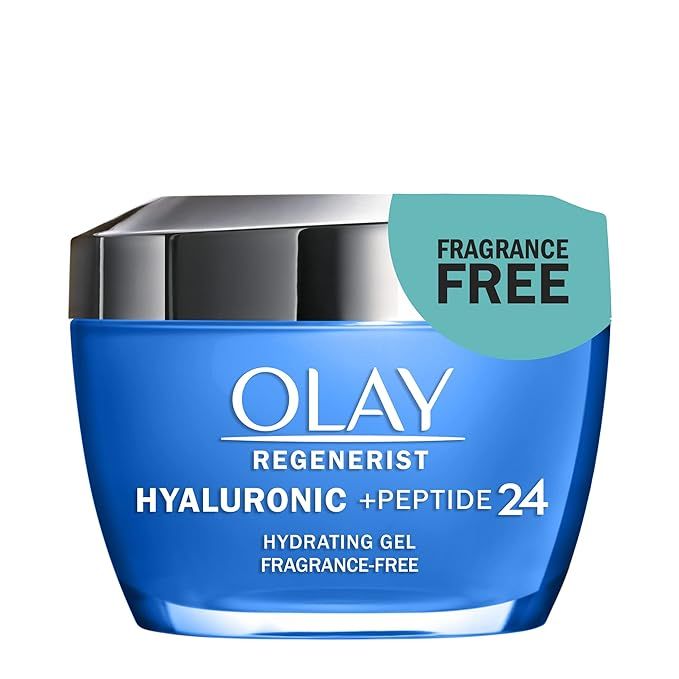 Olay Regenerist Hyaluronic + Peptide 24 Hydrating Gel, Fragrance Free, Face Moisturizer, 1.7 Oz. | Amazon (US)