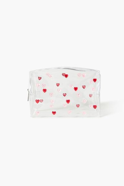 Transparent Heart Print Makeup Bag | Forever 21 (US)