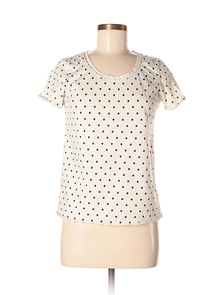 Gap 100% Cotton Polka Dots Ivory Short Sleeve T-Shirt Size XS - 68% off | thredUP