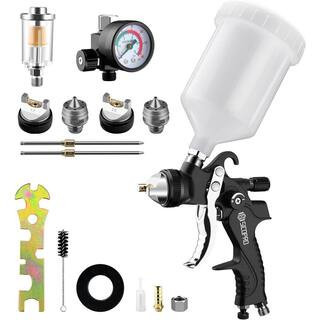 HVLP Paint Sprayer Gun, Air Paint Sprayer for House Painting, Cars, Paint Guns Automotive, 1.4/1.7/2.0mm 15 Nozzle Holes | The Home Depot