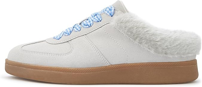 LUCKY STEP Women's Mule Fashion Sneakers Fur Lined Classic Retro Casual Shoes Slip On Backless Co... | Amazon (US)