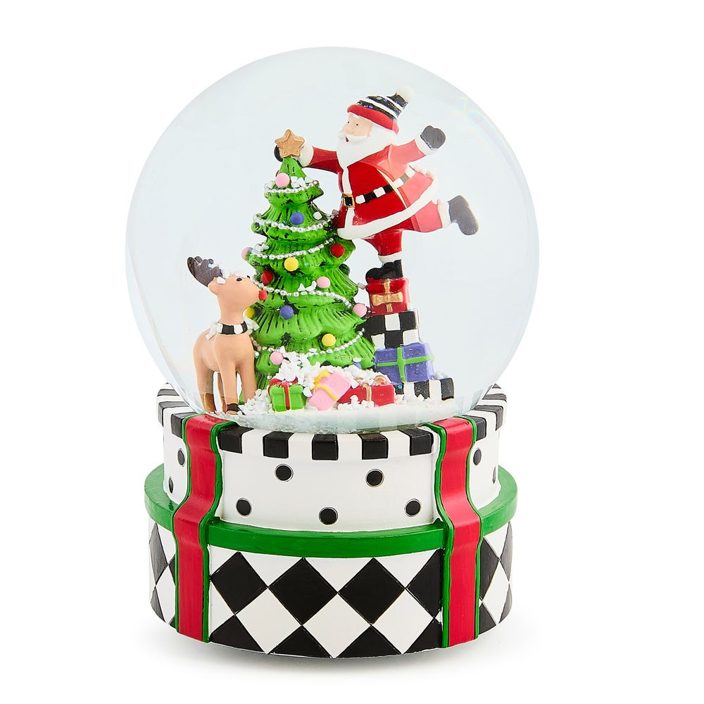 Santa & Rudolph Snow Globe | MacKenzie-Childs