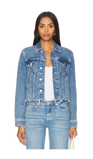 Classic Trucker Jacket in Iris Blue | Revolve Clothing (Global)