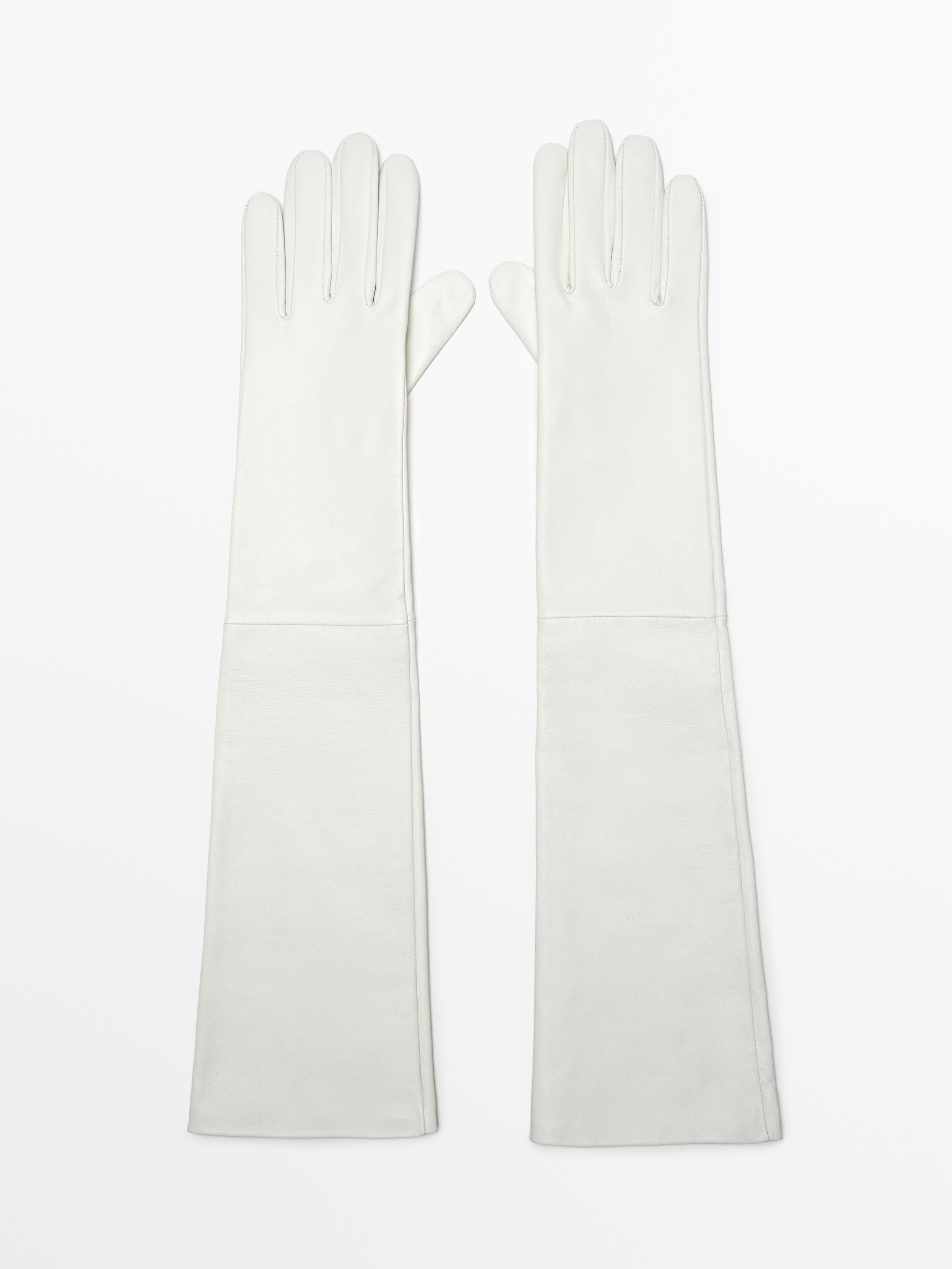 Long nappa sheepskin leather gloves | Massimo Dutti UK