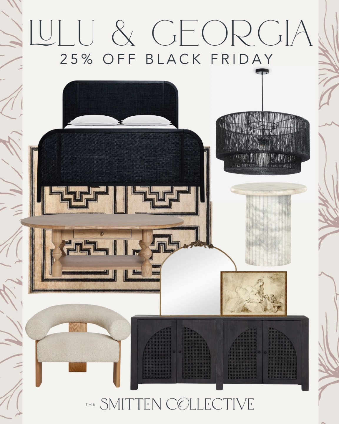 Early access Black Friday sale on designer furniture at Lulu & Georgia!

cane bed, modern geometric rug, black cane sideboard, best selling accent chair, rope chandelier, marble side table, coffee table, decor, trending 

#LTKstyletip #LTKhome #LTKsalealert