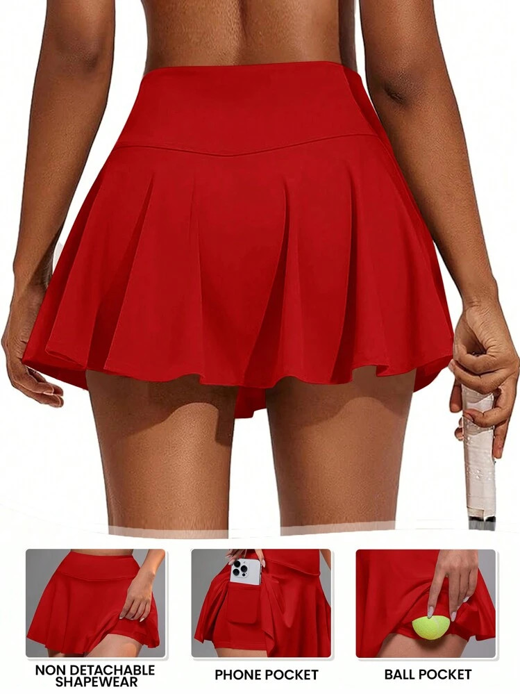 CourtClass Women's Badminton, Tennis, Yoga, Fitness, Running, Marathon Sport Skirt With Built-In ... | SHEIN