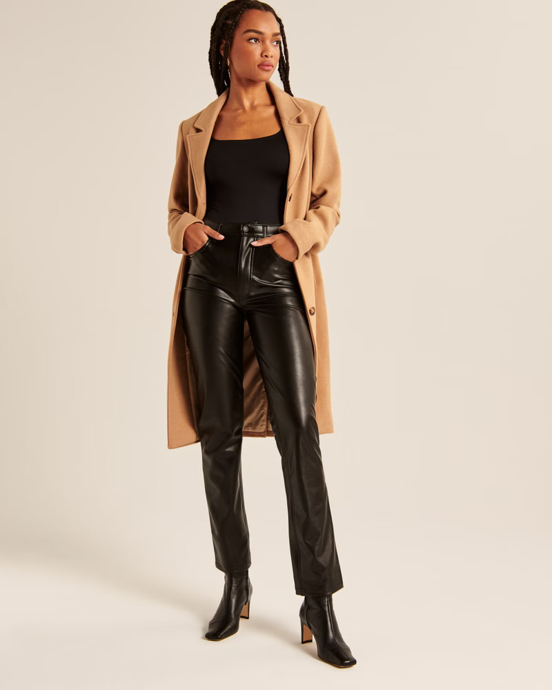 Long-Sleeve Sleek Seamless Fabric Bodysuit | Abercrombie & Fitch (US)