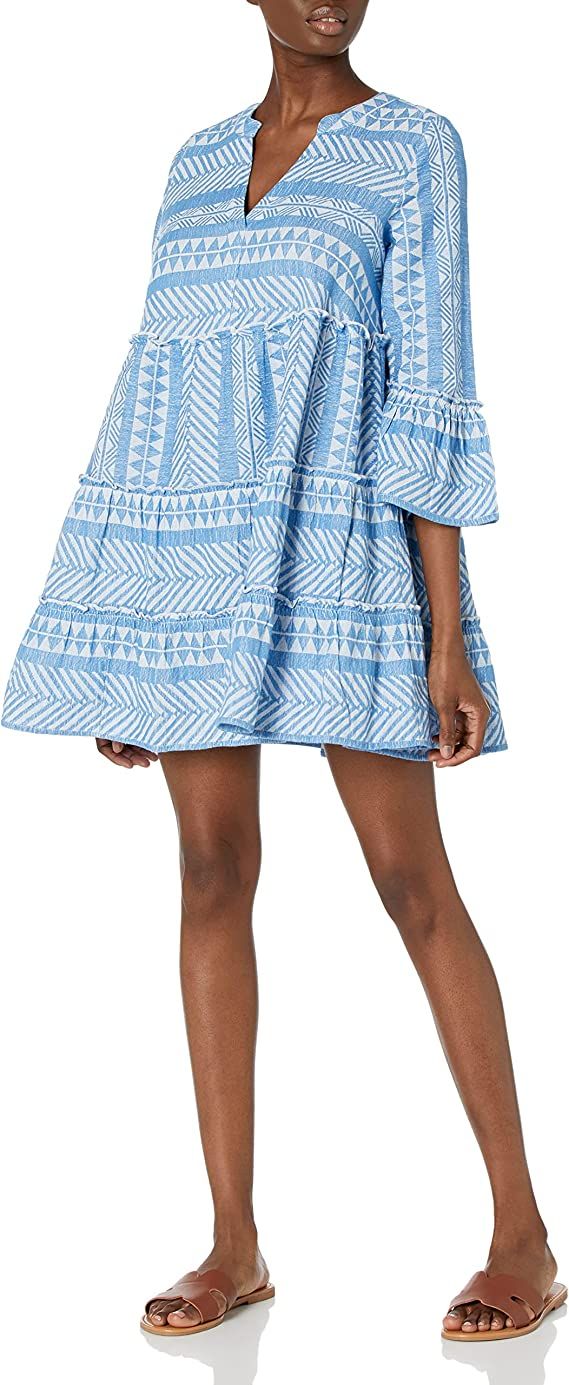 Mud Pie Women's Yarn-Dye Tiered Dress | Amazon (US)