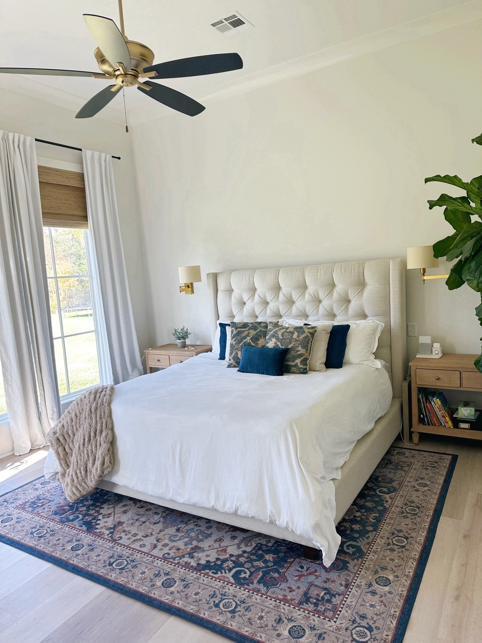 Bedroom update Just ordered a fresh duvet and some fresh bedroom pillows  using code Cyber25 from Boll & Branch. . Bedside tables are in and they are beautiful. Still working on a few small details but loving how this area has turned out. 

#LTKhome