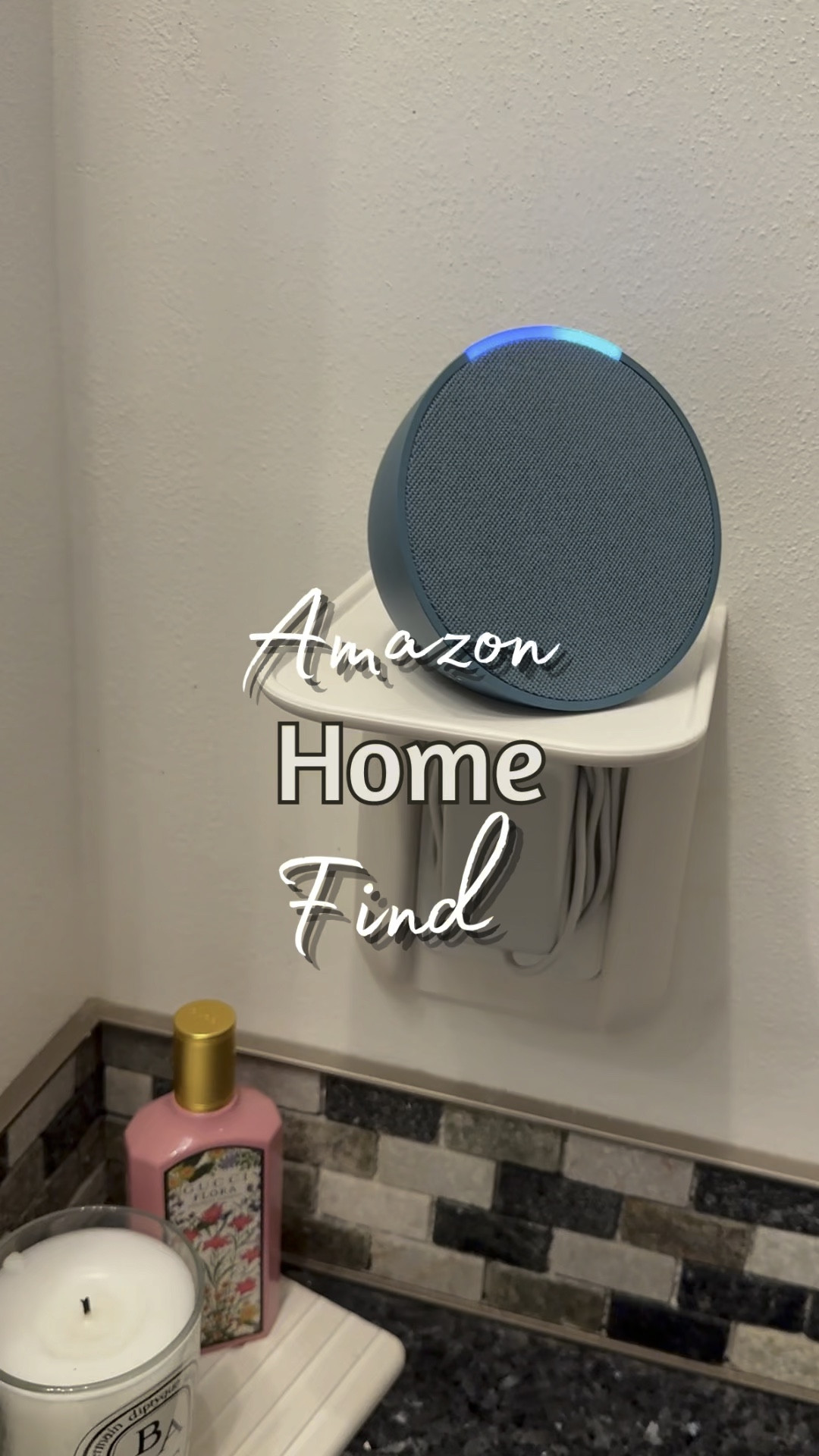 This is the Wali outlet shelf. This genius gadget allows you to use an existing outlet to create a shelf wherever you need. We love using it in the bathroom to hold our echo devices or phones. You can easily wrap the the cord around the plug  or I found these genius cord bows on Amazon that work great. It takes seconds to install and is extremely durable holding up to 10 lbs. 

#LTKhome