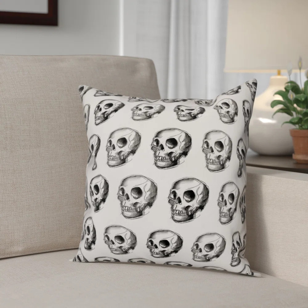 Designs Direct Creative Group Skull Sketch Pattern Throw Pillow & Reviews | Wayfair | Wayfair North America