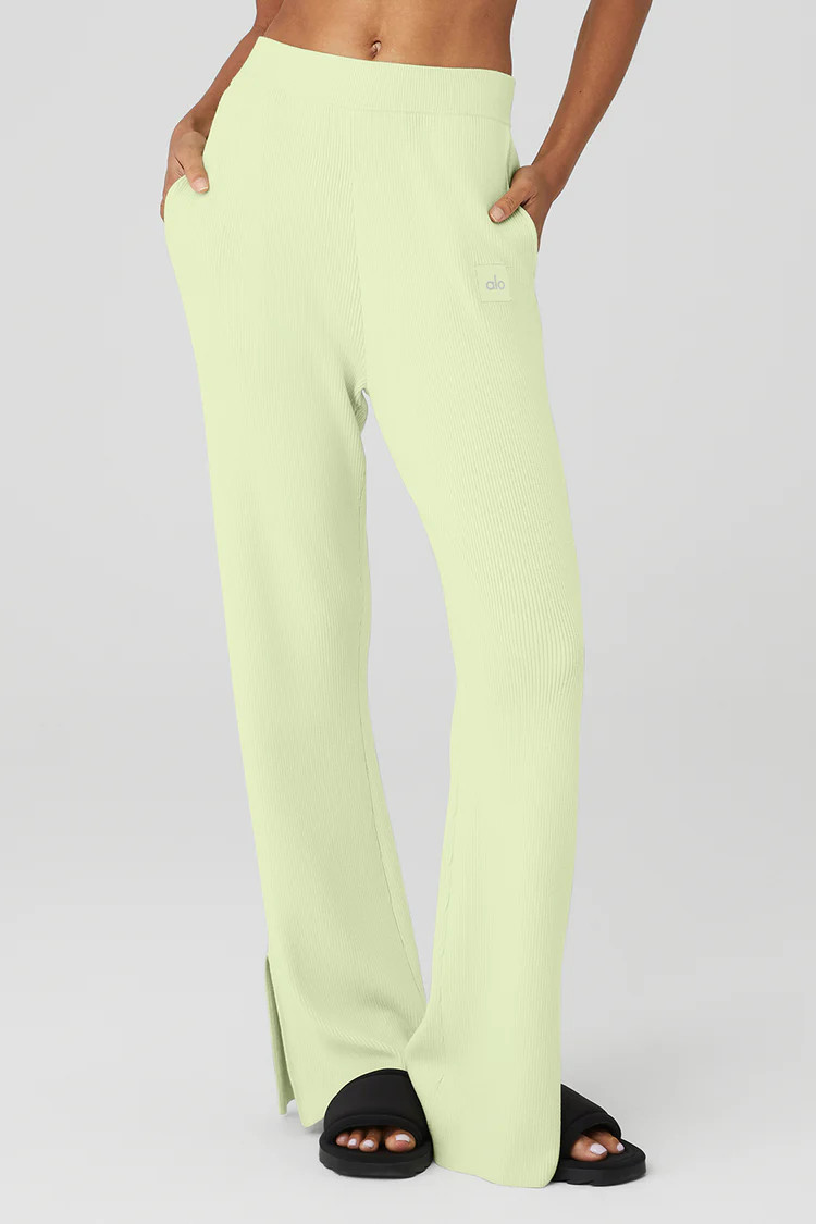 Knit High-Waist Salana Wide Leg Pant | Alo Yoga (US)