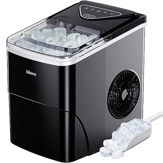 Silonn Ice Maker Countertop, 9 Cubes Ready in 6 Mins, 26lbs in 24Hrs, Self-Cleaning Ice Machine w... | Amazon (US)
