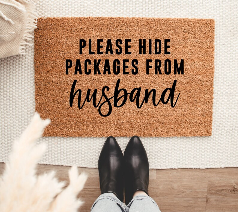 Please Hide Packages Doormat, Funny Doormat, Funny Welcome Mat, Personalized Doormat, Custom Door... | Etsy (US)