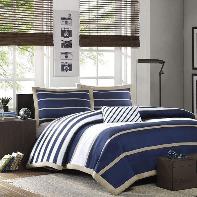 Mi Zone Ashton Casual Comforter Set, Vibrant Colorblock Design, Modern Bedding Geometric Stripes ... | Amazon (US)