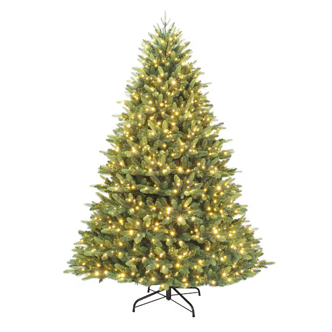 Holiday Living 7.5-ft Everett Grand Pre-lit Artificial Christmas Tree with Color Changing LED Lig... | Lowe's