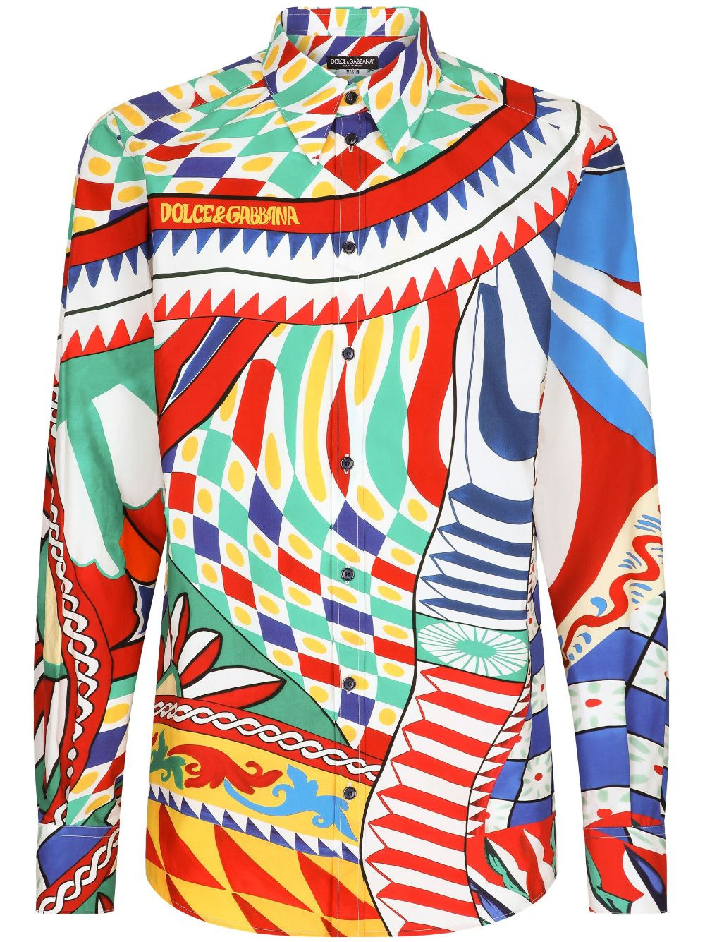 Dolce & Gabbana Carretto-print Cotton Shirt - Farfetch | Farfetch Global