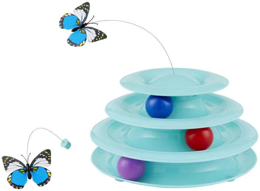 FRISCO Butterfly Cat Tracks Cat Toy, Blue - Chewy.com | Chewy.com