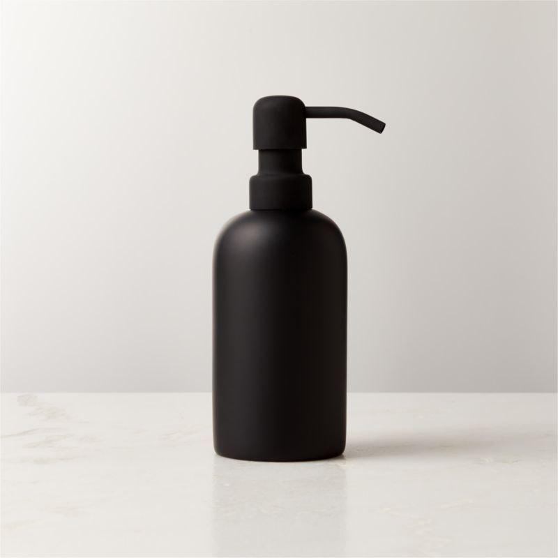 Rubber-Coated Black Soap Pump 8 Oz + Reviews | CB2 | CB2