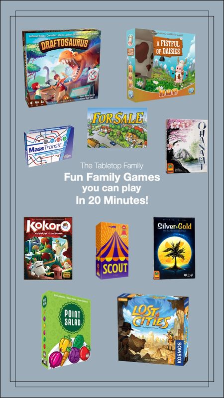 Fun family board games you can play in 20 minutes! 

#LTKunder50 #LTKfamily #LTKhome