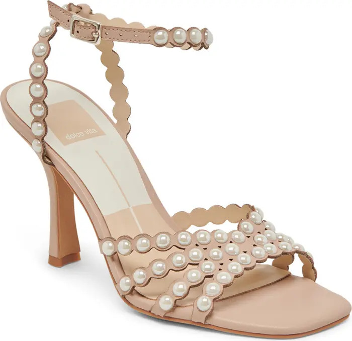 Hellen Pearly Bead Ankle Strap Sandal (Women) | Nordstrom