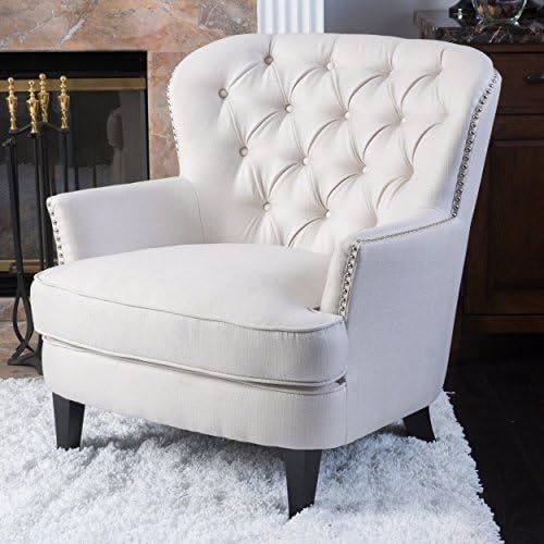Christopher Knight Home Tafton Fabric Club Chair, Ivory | Amazon (US)
