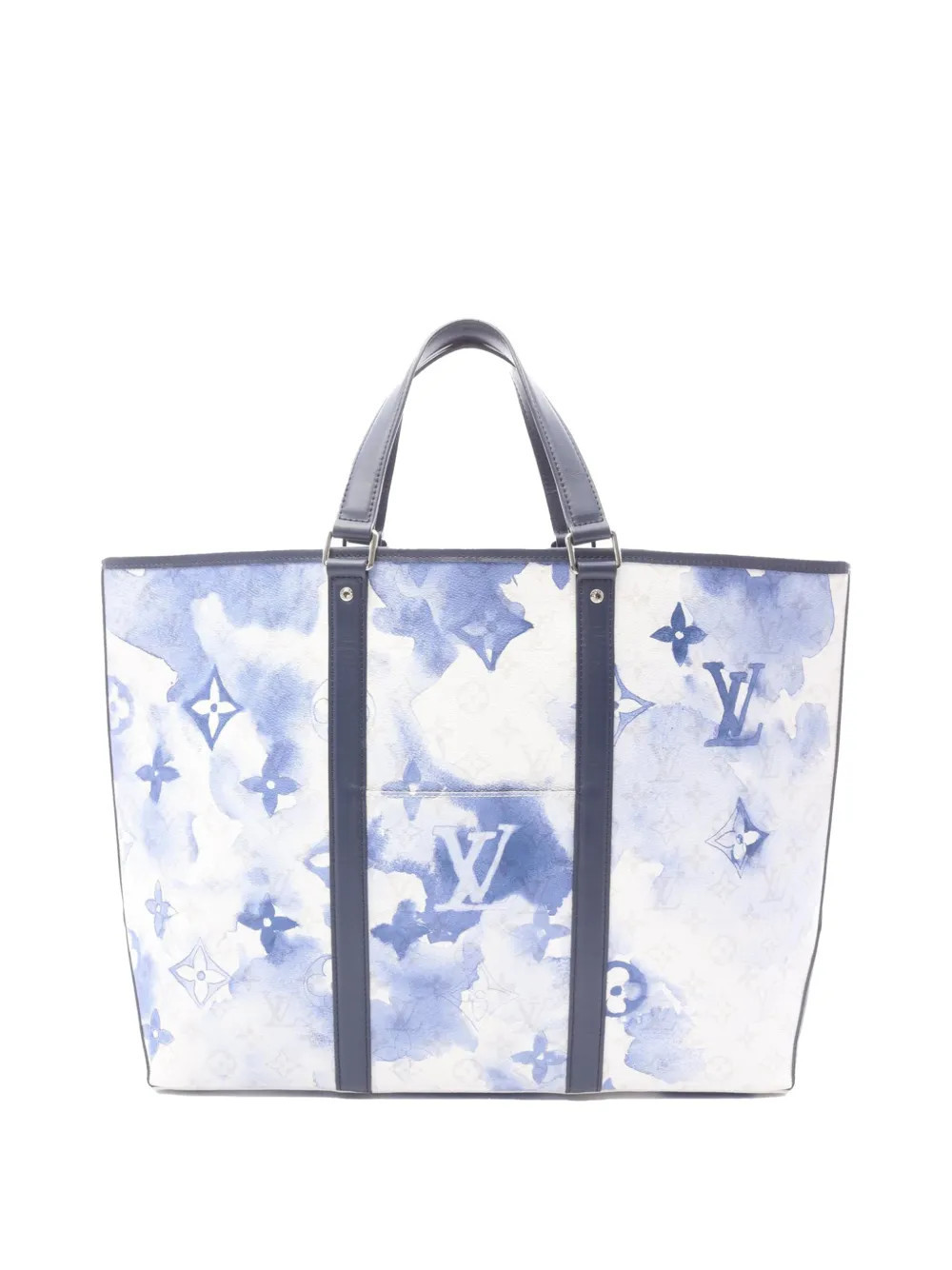 Louis Vuitton Pre-Owned 2021 Monogram Watercolor Weekend Tote GM satchel - Blue | Farfetch Global