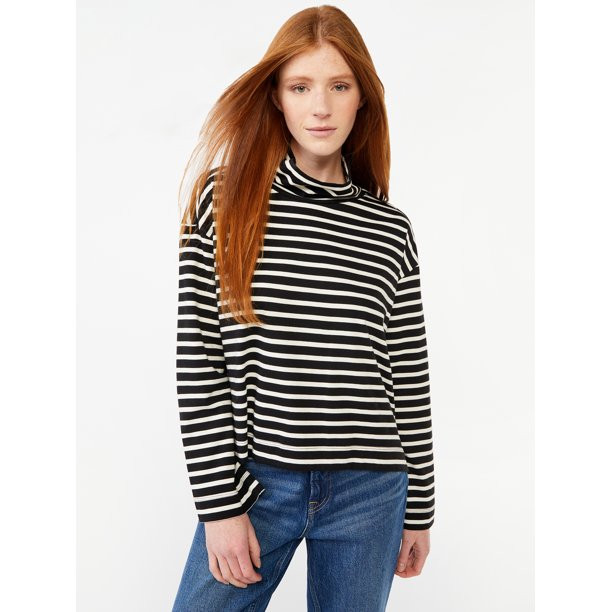 Free Assembly Women's Turtleneck Sweater, Lightweight - Walmart.com | Walmart (US)
